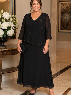 Positivity Attitude Black Chiffon Overlay Evening Dress Size 14 Glitter Floral F